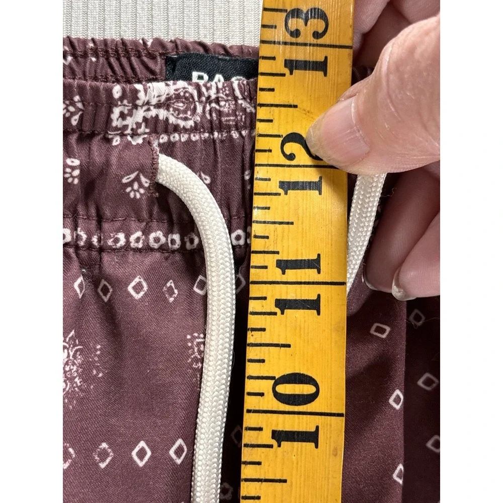 Men's Bandana Handkerchief Brown Print Pacsun Swim Shorts XL Lined 4.5 In Inseam